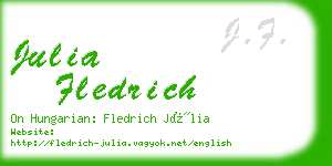 julia fledrich business card